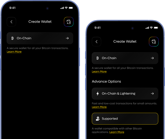 Bitcoin Tribe self-custody interface